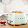 Prăjitor de pâine SMEG 50's Style TSF03PGEU, 2000 W, 4 felii, 6 niveluri, Tava pentru firimituri, Cablu integrat, Oțel inoxidabil, Verde