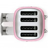 Τοστιέρα SMEG 50's Style TSF03PKEU, 2000 W, 4 φέτες, 6 επίπεδα, Δίσκος για ψίχουλα, Ενσωματωμένο καλώδιο, Ανοξείδωτο ατσάλι, Ροζ