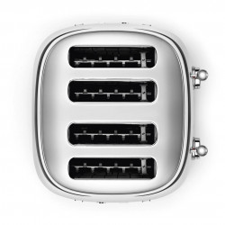 SMEG 50's Style TSF03SSEU Toaster, 2000W, 4-slice, 6 settings, Crumb tray, Retractable cord, Stainless steel, Silver