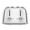 SMEG 50's Style TSF03SSEU Toaster, 2000W, 4-slice, 6 settings, Crumb tray, Retractable cord, Stainless steel, Silver
