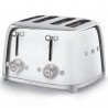 Prăjitor de pâine SMEG 50's Style TSF03SSEU, 2000 W, 4 felii, 6 niveluri, Tava pentru firimituri, Cablu integrat, Oțel inoxidabil, Argintiu