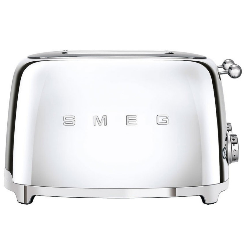 Prăjitor de pâine SMEG 50's Style TSF03SSEU, 2000 W, 4 felii, 6 niveluri, Tava pentru firimituri, Cablu integrat, Oțel inoxidabil, Argintiu