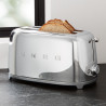Prăjitor de pâine SMEG 50's Style TSF03SSEU, 2000 W, 4 felii, 6 niveluri, Tava pentru firimituri, Cablu integrat, Oțel inoxidabil, Argintiu