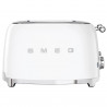 Тостер за хляб SMEG 50's Style TSF03WHEU, 2000W, 4 филии, 6 нива, Тавичка за трохи, Вграден кабел, Неръждаема стомана, Бял