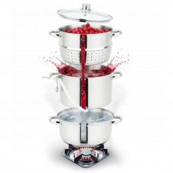 Klausberg KB 9032 Juicer, 28 cm, 8 liters, 4 pieces, Induction, Stainless Steel