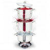 Klausberg KB 9032 Juicer, 28 cm, 8 liters, 4 pieces, Induction, Stainless Steel