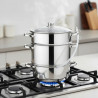 Klausberg KB 9032 Juicer, 28 cm, 8 liters, 4 pieces, Induction, Stainless Steel