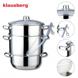 Klausberg KB 9032 Juicer, 28 cm, 8 liters, 4 pieces, Induction, Stainless Steel