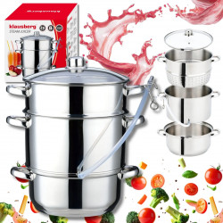 Klausberg KB 9032 Juicer, 28 cm, 8 liters, 4 pieces, Induction, Stainless Steel