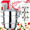 Klausberg KB 9032 Juicer, 28 cm, 8 liters, 4 pieces, Induction, Stainless Steel