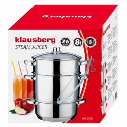 Klausberg KB 9032 Juicer, 28 cm, 8 liters, 4 pieces, Induction, Stainless Steel