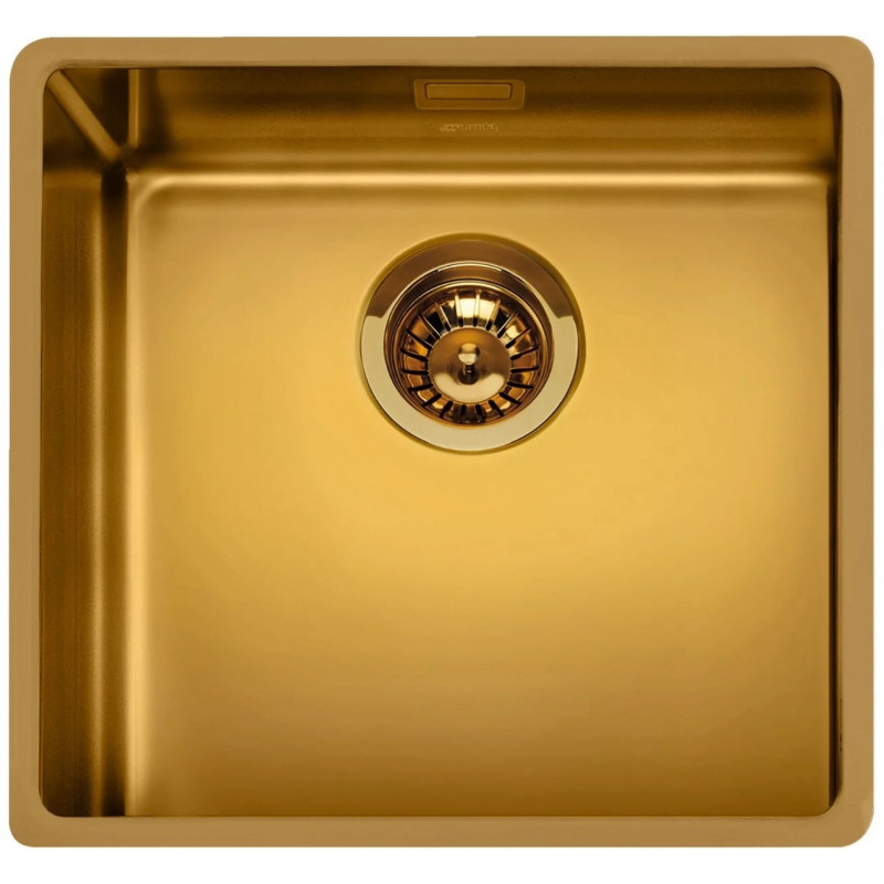 Кухненска мивка Smeg VSTR50BRX, 50 см, Неръждаема стомана, Лесна за почистване, Месинг