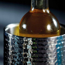 Δοχείο ψύξης κρασιού Kinghoff KH 1504, 18×12 εκ., Διπλή μόνωση, Ανοξείδωτο ατσάλι, Ασημί