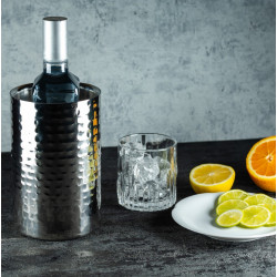 Съд за охлаждане на вино Kinghoff KH 1504, 18х12 см, Двустенна изолация, Неръждаема стомана, Сребрист