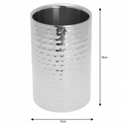 Δοχείο ψύξης κρασιού Kinghoff KH 1504, 18×12 εκ., Διπλή μόνωση, Ανοξείδωτο ατσάλι, Ασημί