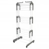 Στεγνωτήριο ρούχων Kinghoff KH 2044, 30 μ., έως 30 κιλά, 3 επίπεδα, ροδάκια, χάλυβας, λευκό/γκρι
