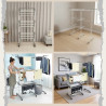 Сушилник за дрехи Kinghoff KH 2044, 30 м, До 30 кг, 3 нива, Колелца, Стомана, Бял/сив