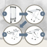 Πτυσσόμενο στεγνωτήριο ρούχων Kinghoff KH 2042, 20 μ., έως 20 κιλά, ρυθμιζόμενο μήκος, αντιολισθητικά άκρα, λευκό/μαύρο