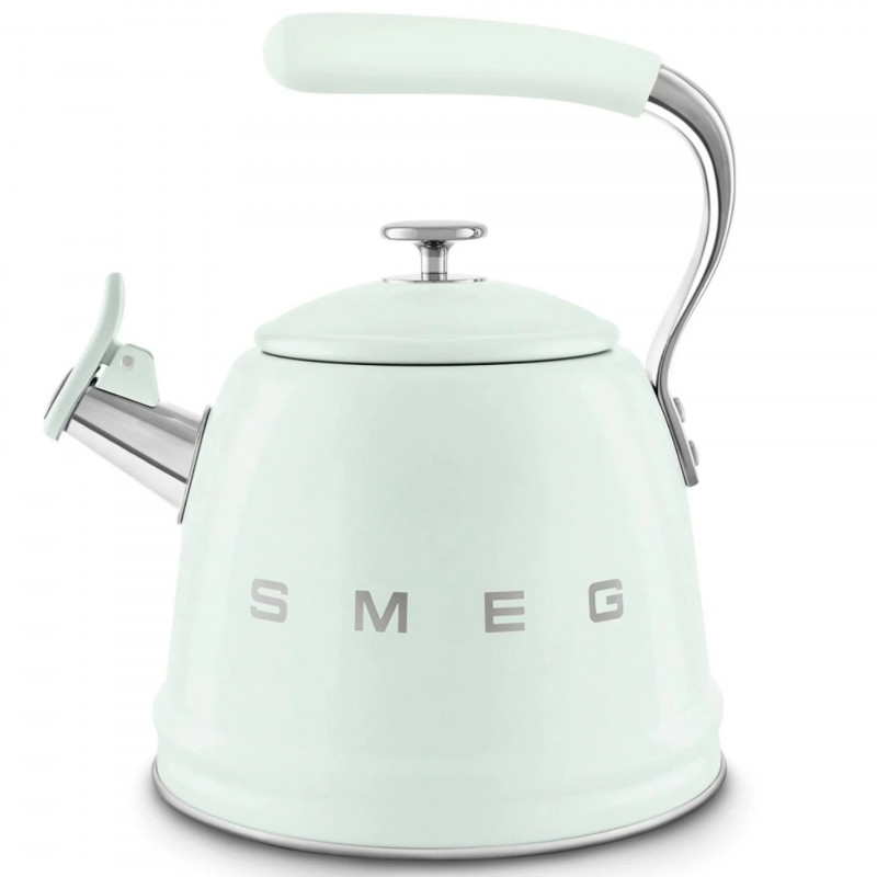 Smeg CKLW2001PG sípoló vízforraló, 2,3 l, indukciós, hőálló fogantyú, acél, pasztellzöld