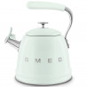 Ceainic cu fluier Smeg CKLW2001PG, 2,3 l, pentru plite cu inducție, mâner care nu se încălzește, oțel, verde pastel