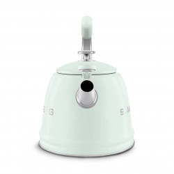 Ceainic cu fluier Smeg CKLW2001PG, 2,3 l, pentru plite cu inducție, mâner care nu se încălzește, oțel, verde pastel