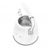 Ceainic cu fluier Smeg CKLW2001WH, 2,3 l, pentru plite cu inducție, mâner care nu se încălzește, oțel, alb