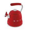 Βραστήρας με σφυρίχτρα Smeg CKLW2001RD, 2,3 λίτρα, επαγωγική εστία, λαβή που δεν ζεσταίνεται, ανοξείδωτο, κόκκινο