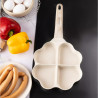 Klausberg KB 7819 négy rekeszes serpenyő, 19 cm, szív alakú, márványbevonatú, indukciós, bézs színű