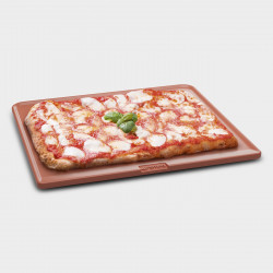 Piatra dreptunghiulara pentru pizza Smeg STONE, 42 cm, Maro