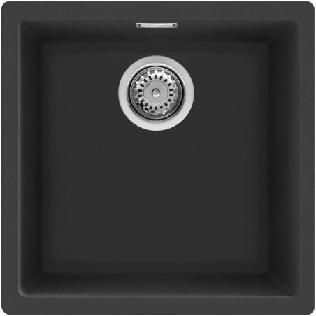 Кухненска мивка за под плот SMEG Quadra VZP45N, 45см, Антибактериална, Устойчива на надраскване и UV, Черен