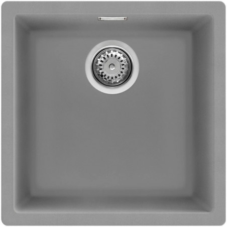 Chiuveta de bucatarie pentru montare sub blat SMEG Quadra VZP45CT, 45 cm, Antibacteriana, Rezistenta la zgarieturi si la razele UV, Gri
