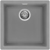 SMEG Quadra VZP45CT Under-Counter Kitchen Sink, 45 cm, Antibacterial, Scratch- and UV-Resistant, Gray