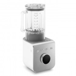 Блендер Smeg Collezione BLC02WHMEU, 1400W, 1.5 л, 22000 об/мин, 5 програми, 9 скорости, Трошене на лед, Неръждаема стомана, Бял/Инокс