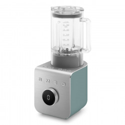 Blender Smeg Collezione BLC02EGMEU, 1400 W, 1,5 l, 22 000 rpm, 5 programe, 9 viteze, Măcinare gheață, Oțel inoxidabil, Verde smarald/Inox