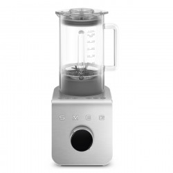 Μπλέντερ Smeg Collezione BLC02BLMEU, 1400 W, 1,5 λίτρα, 22.000 στροφές/λεπτό, 5 προγράμματα, 9 ταχύτητες, Θρυμματισμός πάγου, Ανοξείδωτο ατσάλι, Μαύρο/Ανοξείδωτο