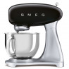 Μίξερ Smeg SMF04BLEU, 800 W, 4,8 λίτρα, 10 ταχύτητες, Λειτουργία ομαλής εκκίνησης, Αντιολισθητικά πόδια, Μαύρο/Ανοξείδωτο