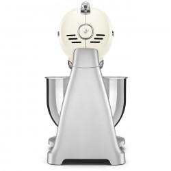 Планетарен миксер Smeg SMF04CREU, 800W, 4.8 л, 10 скорости, Функция за плавен старт, Крачета против хлъзгане, Кремa/Инокс