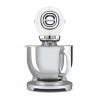 Планетарен миксер Smeg SMF04WHEU, 800W, 4.8 л, 10 скорости, Функция за плавен старт, Крачета против хлъзгане, Бял/Инокс