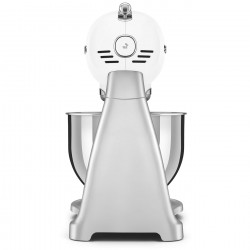 Планетарен миксер Smeg SMF04WHEU, 800W, 4.8 л, 10 скорости, Функция за плавен старт, Крачета против хлъзгане, Бял/Инокс