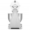 Mixer planetar Smeg SMF04WHEU, 800 W, 4,8 l, 10 viteze, funcție de pornire treptată, picioare antiderapante, alb/inoxidabil