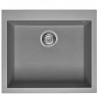 Кухненска мивка за плот SMEG Quadra VZ57CT, 57 см, Антибактериална, Устойчива на надраскване и UV, Сив