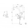 Smeg MF8A2 Kitchen Faucet, 5 bar, Single-handle, 360° spout, Aerator, Anthracite