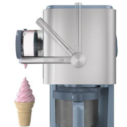 Машина за сладолед 13-в-1 Ninja CREAMi Scoop & Swirl™ NC702EU, 800W, 13 програми, 3-степенен лост за фунийки, CreamiFit, Creamify, 2 купички 473 мл, Персонализация, Син/Сив