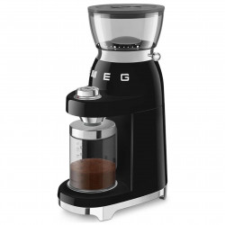 Smeg CGF03BLEU kávédaráló, 150 W, 240 g, forgó- és reteszelő rendszer, kézi üzemmód, fekete