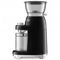 Smeg CGF03BLEU kávédaráló, 150 W, 240 g, forgó- és reteszelő rendszer, kézi üzemmód, fekete