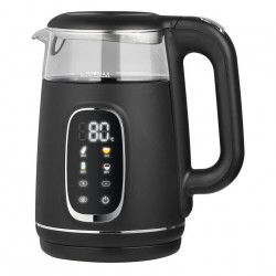 Електрическа кана Oliver Voltz OV51230AF, 2200W, 1.7 л, 4 режима, 13 темп. настройки, LCD дисплей, Сензорен контрол, Черен/Сребрист