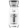 Smeg CGF03WHEU kávédaráló, 150 W, 240 g, forgó- és reteszelő rendszer, kézi üzemmód, fehér