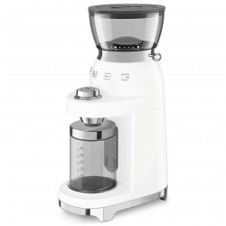 Smeg CGF03WHEU kávédaráló, 150 W, 240 g, forgó- és reteszelő rendszer, kézi üzemmód, fehér