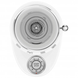 Кафемелачка Smeg CGF03WHEU, 150W, 240 г, Система за завъртане и заключване, Ръчна функция, Бял