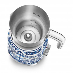 Уред за разпенване на мляко Smeg Dolce & Gabbana MFF01DGBEU, 500 W, 600 мл, Автоматично изключване, Без BPA, Средиземноморско синьо